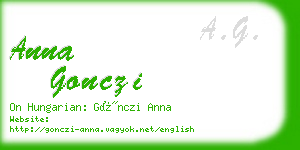 anna gonczi business card